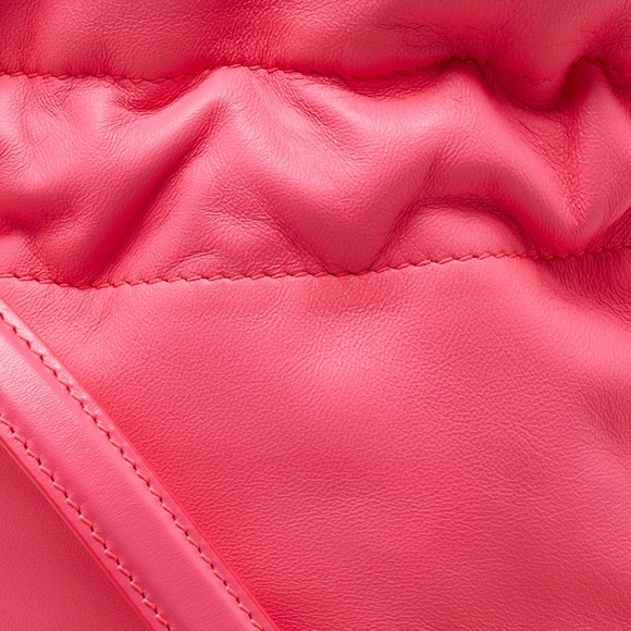 ALEXANDER MCQUEEN Neon Pink Leather The Soft Curve Bucket Bag - Picture 5 of 8